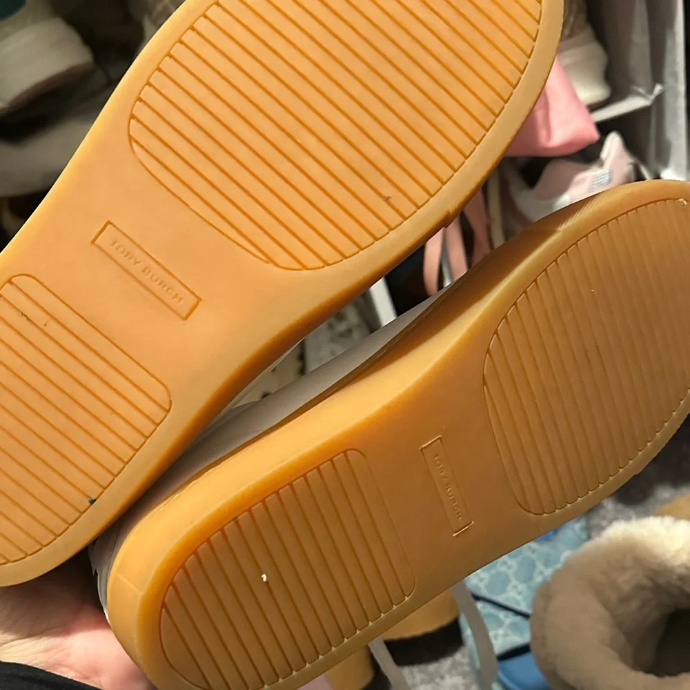 Tory Burch White & Gum Platform Sneakers - Picture 3 of 6